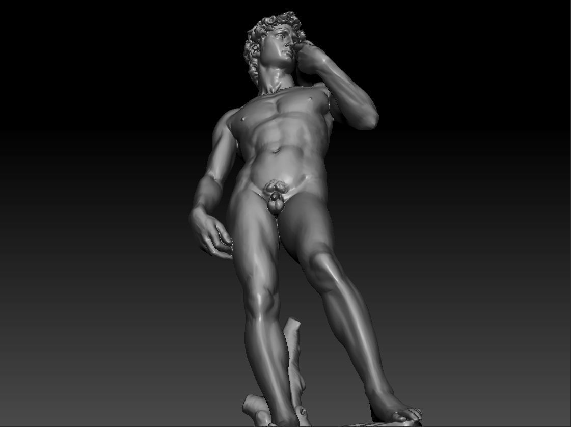 David by Michelangelo Classic Statue 3D print model_15