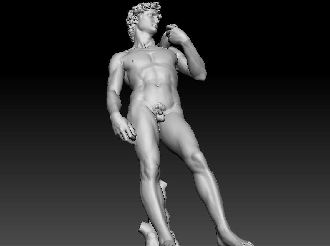 David by Michelangelo Classic Statue 3D print model_16