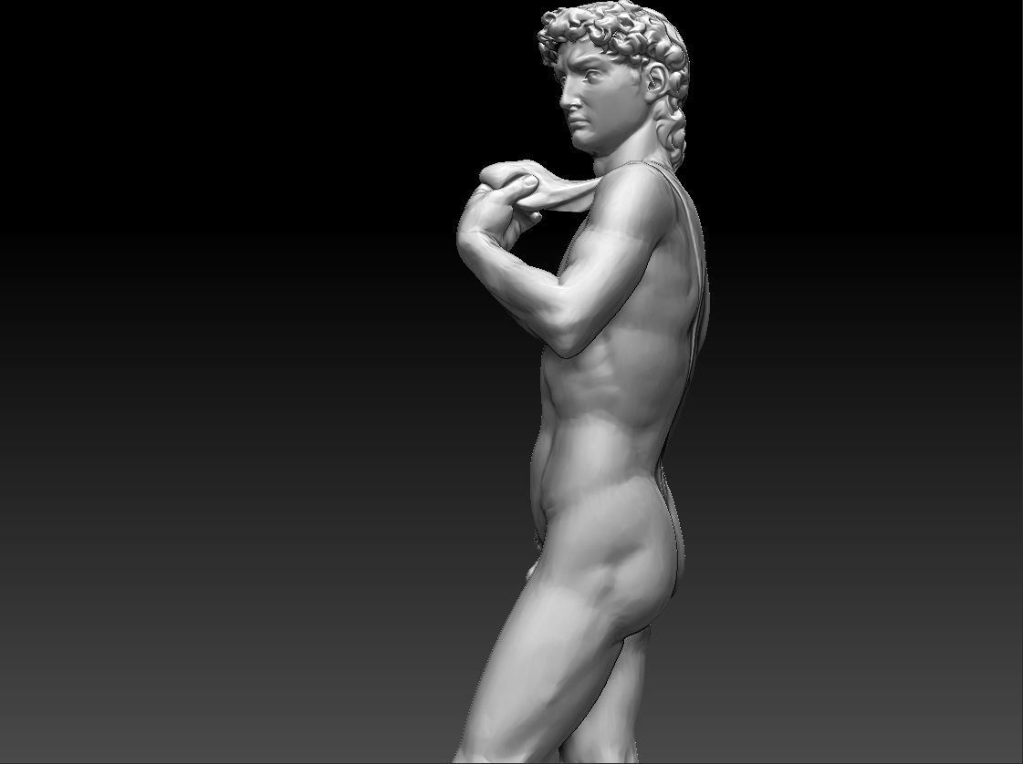 David by Michelangelo Classic Statue 3D print model_5