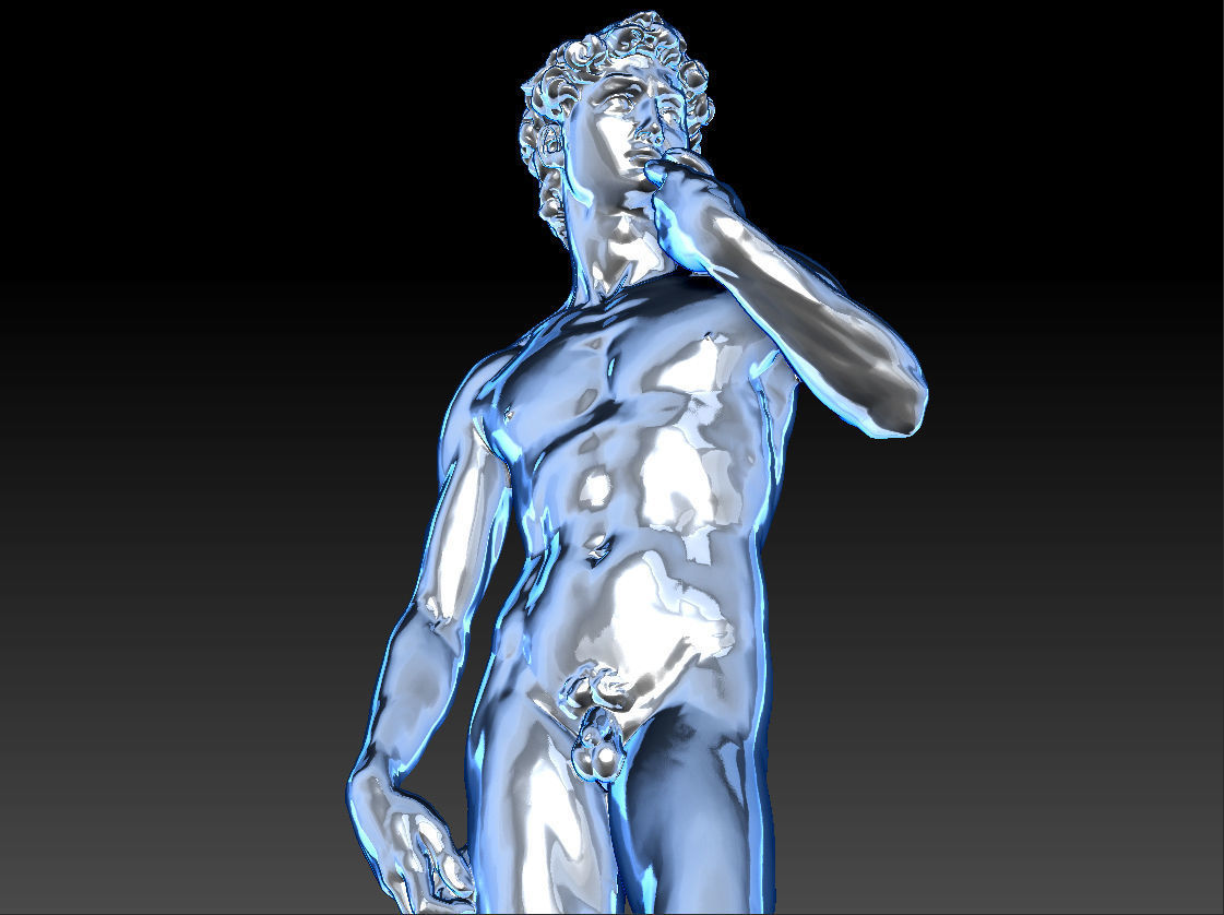 David by Michelangelo Classic Statue 3D print model_7