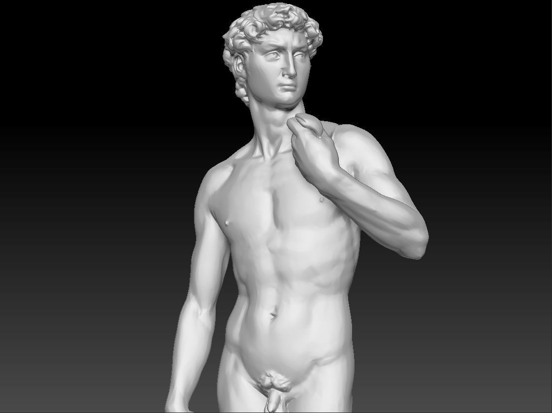 David by Michelangelo Classic Statue 3D print model_14