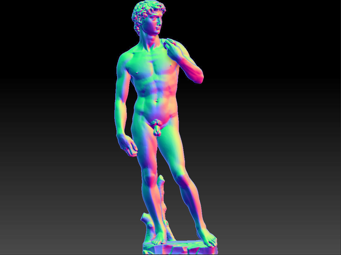 David by Michelangelo Classic Statue 3D print model_17