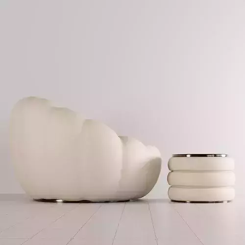 Modern Bubble Lounge Chair 3D model 3