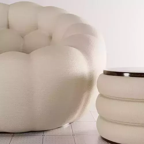 Modern Bubble Lounge Chair 3D model 5