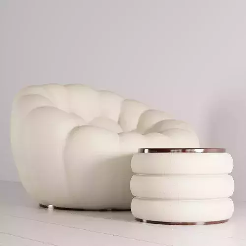 Modern Bubble Lounge Chair 3D model 2