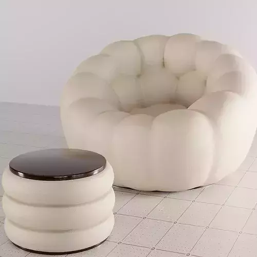 Modern Bubble Lounge Chair 3D model 6