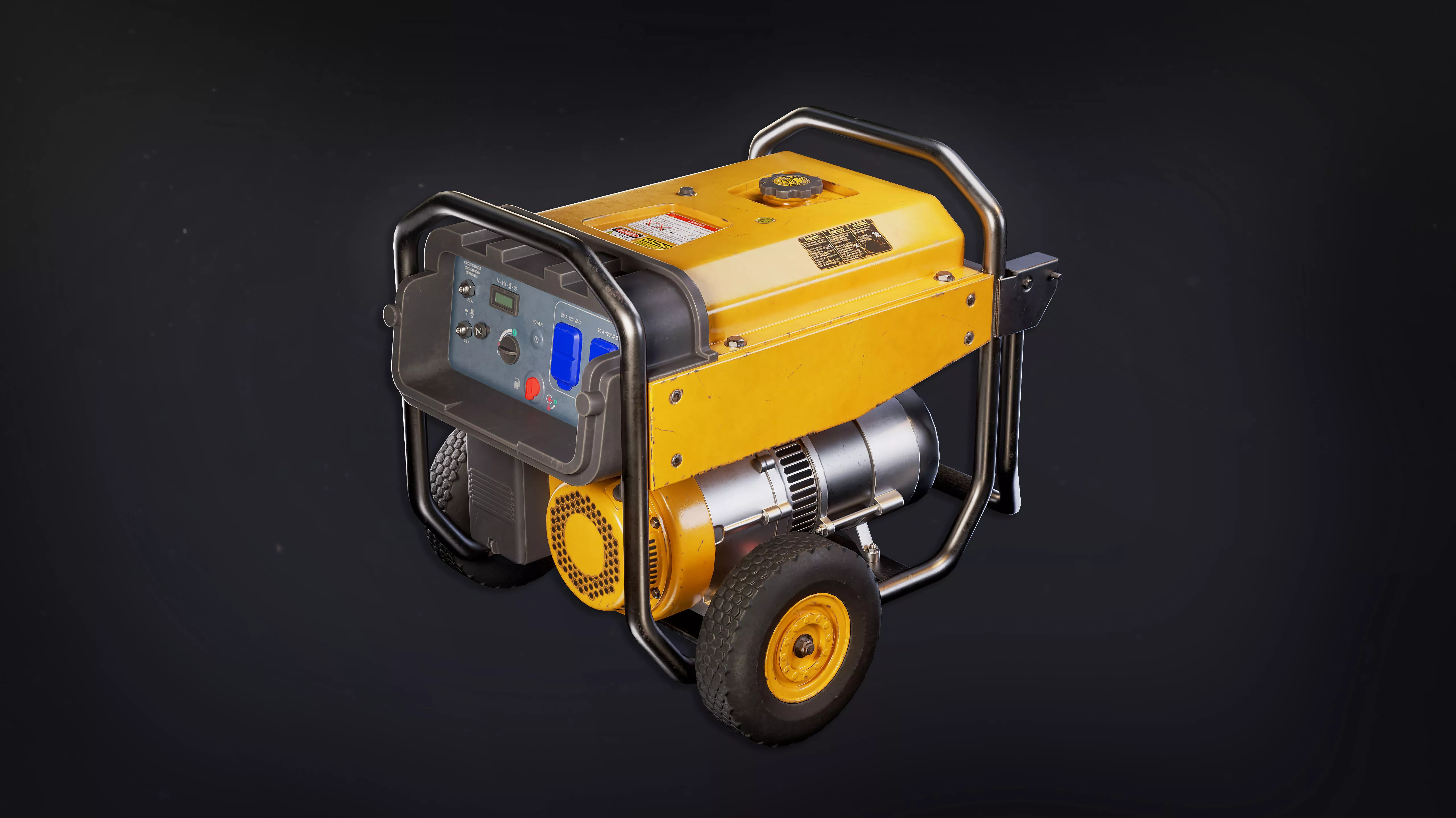 Portable Generator Low-poly 3D model