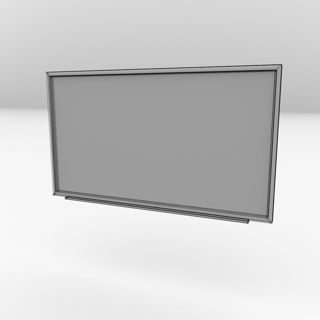 Whiteboard empty frame 3D model_4