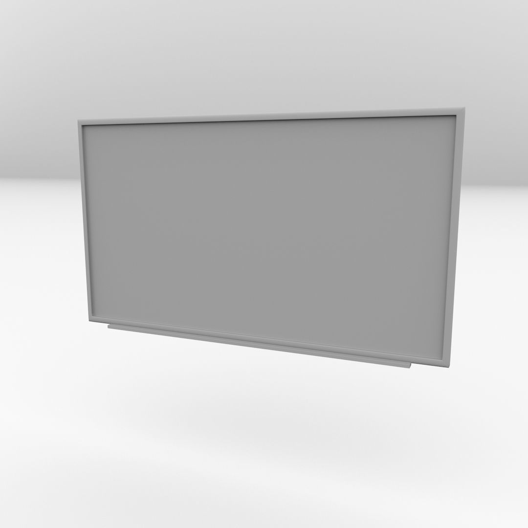 Whiteboard empty frame 3D model_3