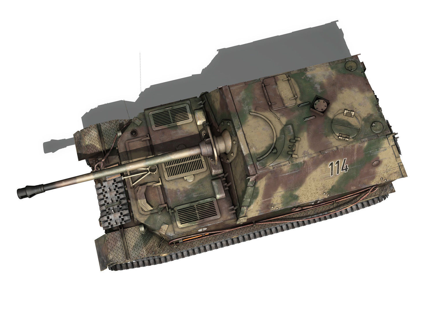 Ferdinand Tank destroyer - Tiger P - 114 3D model_9