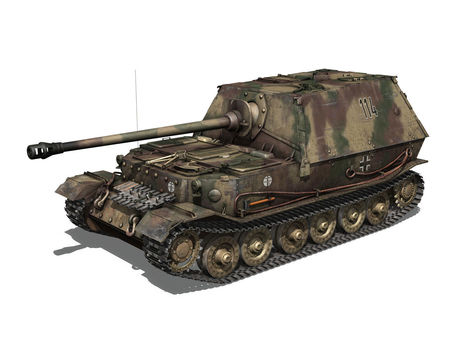 Ferdinand Tank destroyer - Tiger P - 114 3D model_2