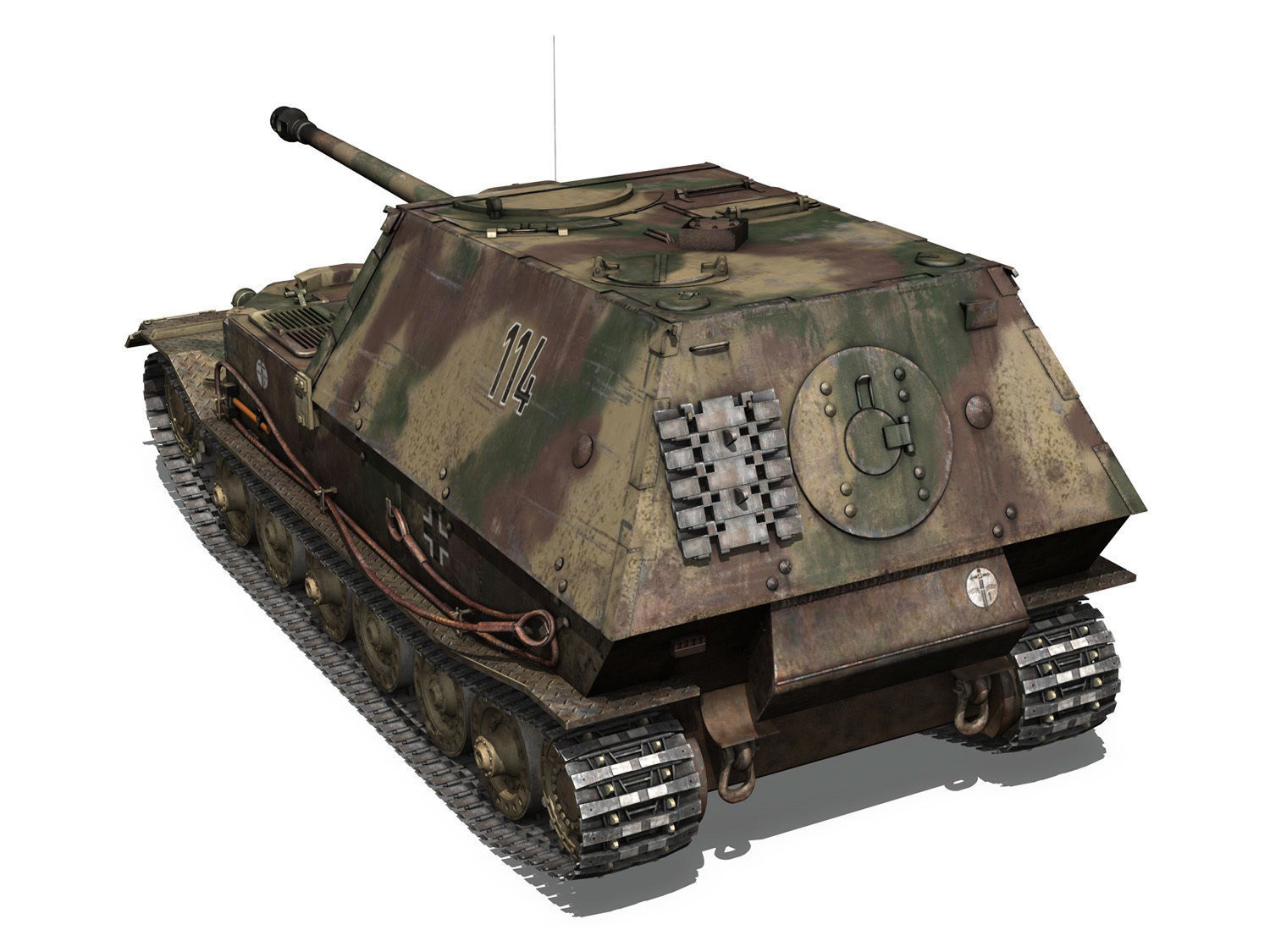 Ferdinand Tank destroyer - Tiger P - 114 3D model_4