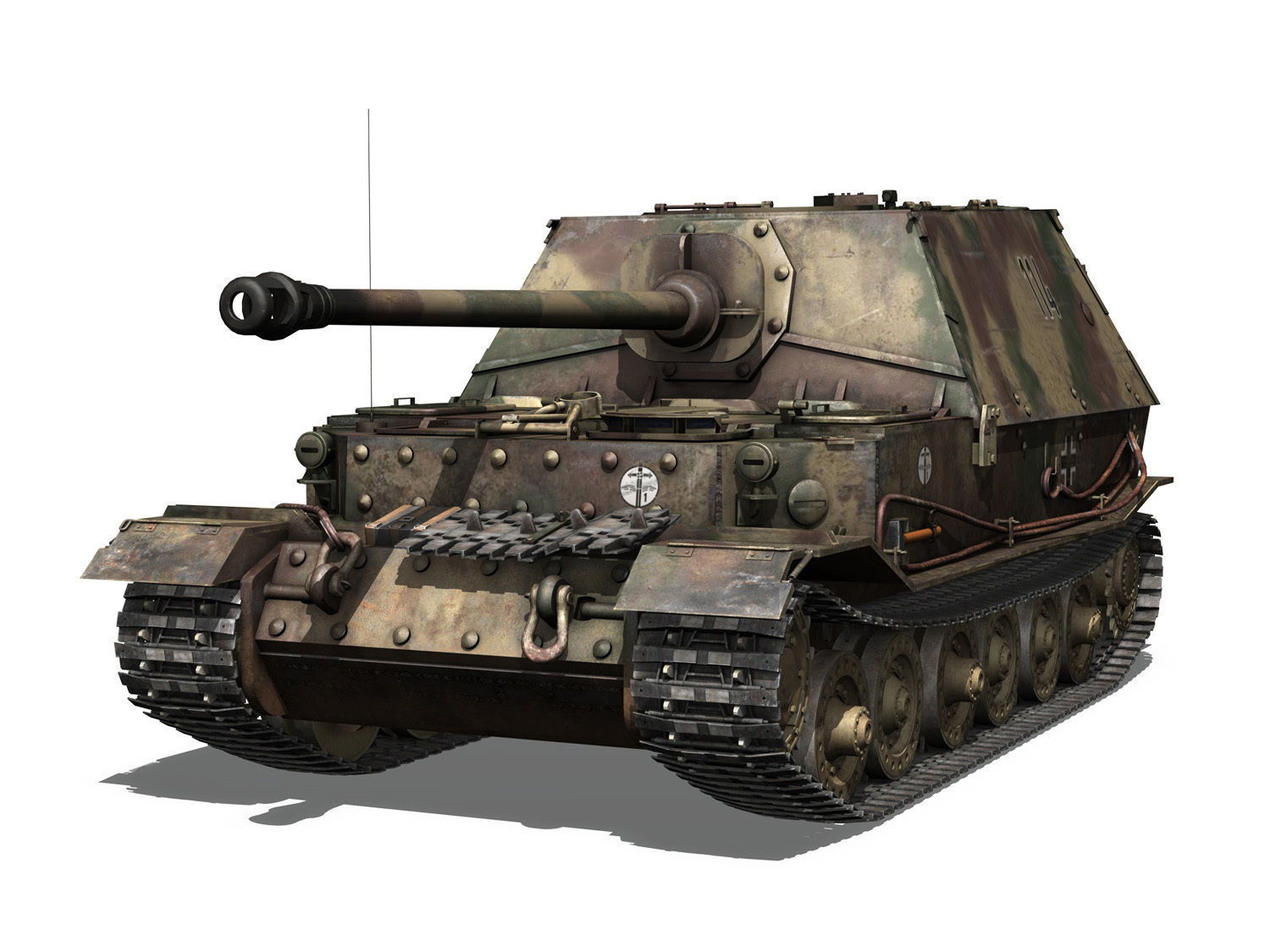 Ferdinand Tank destroyer - Tiger P - 114 3D model_1