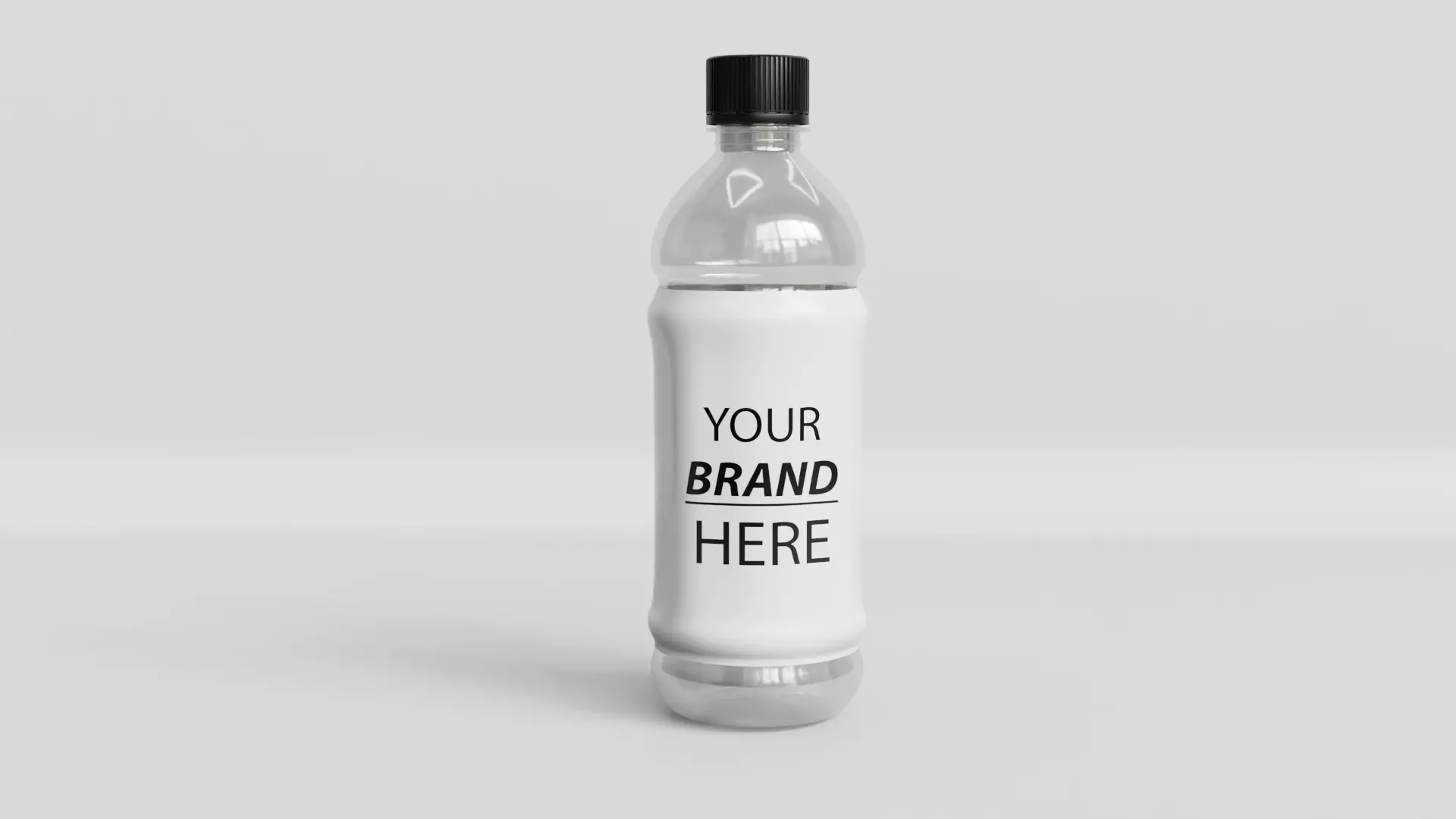 Water bottle plastic mockup Low-poly 3D model