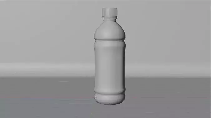 Water bottle plastic mockup Low-poly 3D model 6