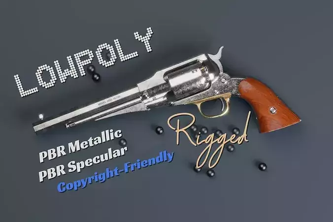 m1858 Percussion Revolver - Stainless