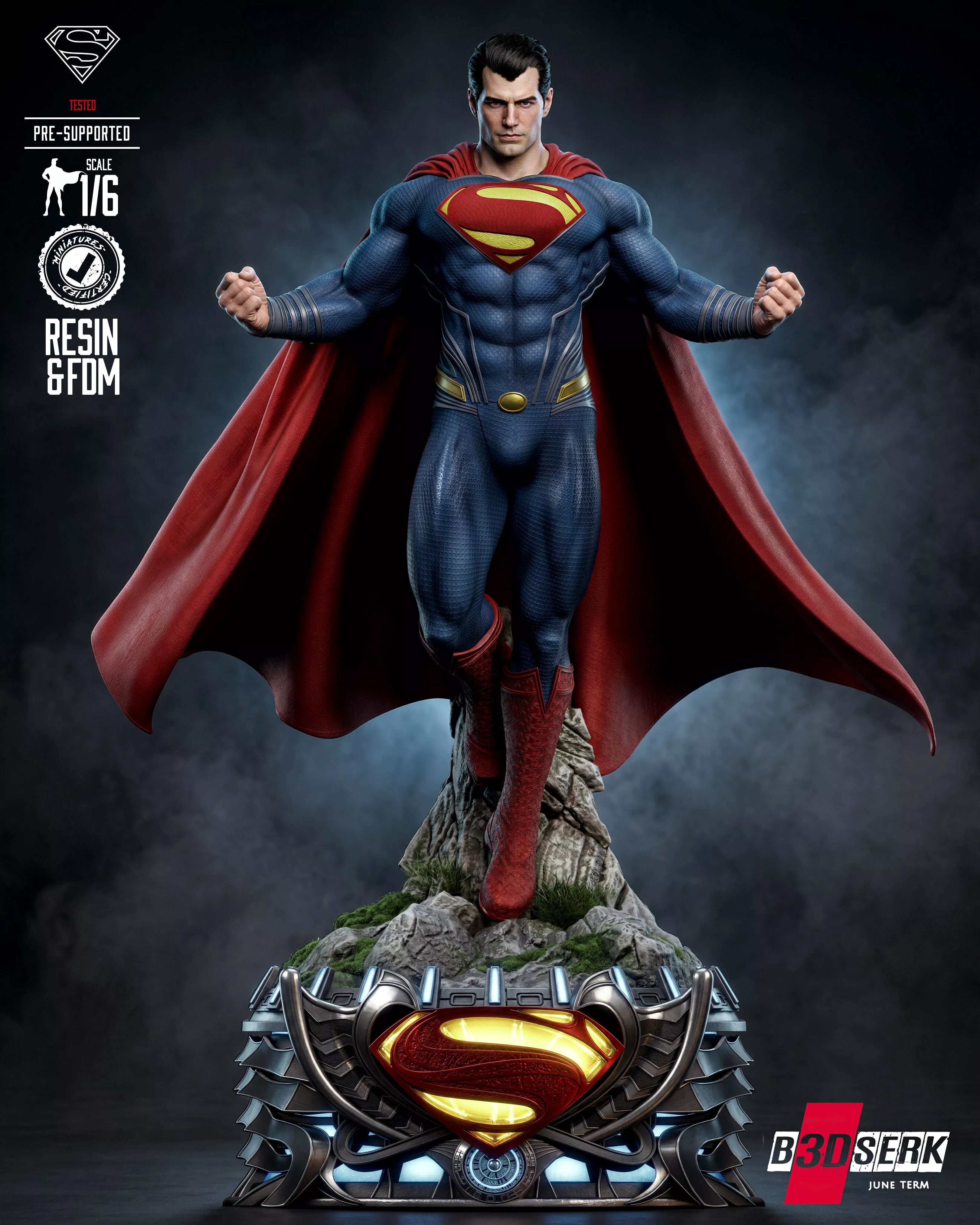 B3DSERK Superman Sculpture 3D print model