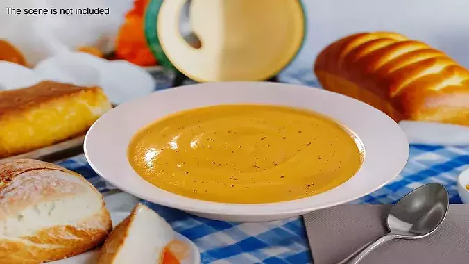 Pumpkin Soup 3D model 2