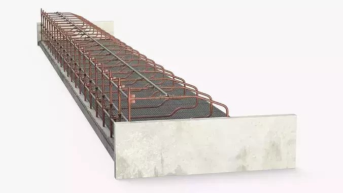 Cow Stalls 3D model 5
