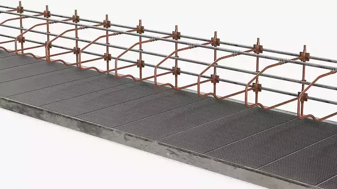 Cow Stalls 3D model 6
