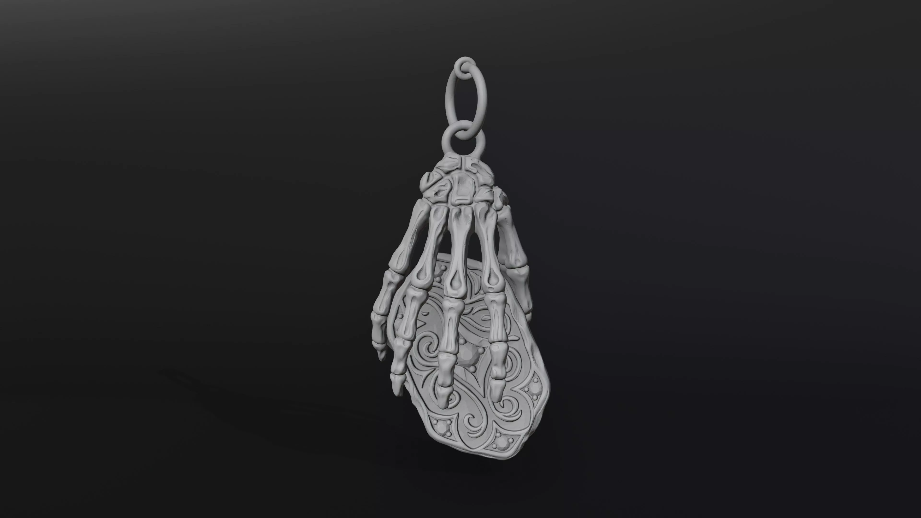 Skeleton Hand Planchette Pendant 3D Print Model 3D print model