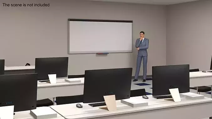 Computer Laboratory Classroom 3D model 5