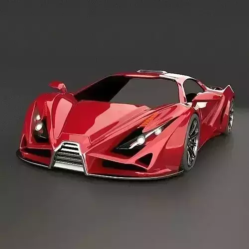 Exona supercar concept 3D model