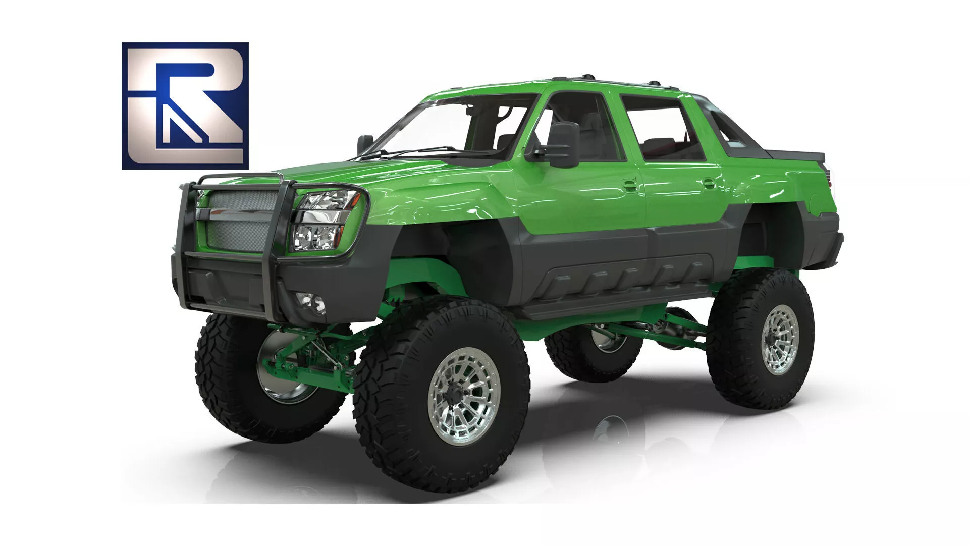 2002 Chevy Avalanche Lifted 4x4 Off Road Pickup 3D model