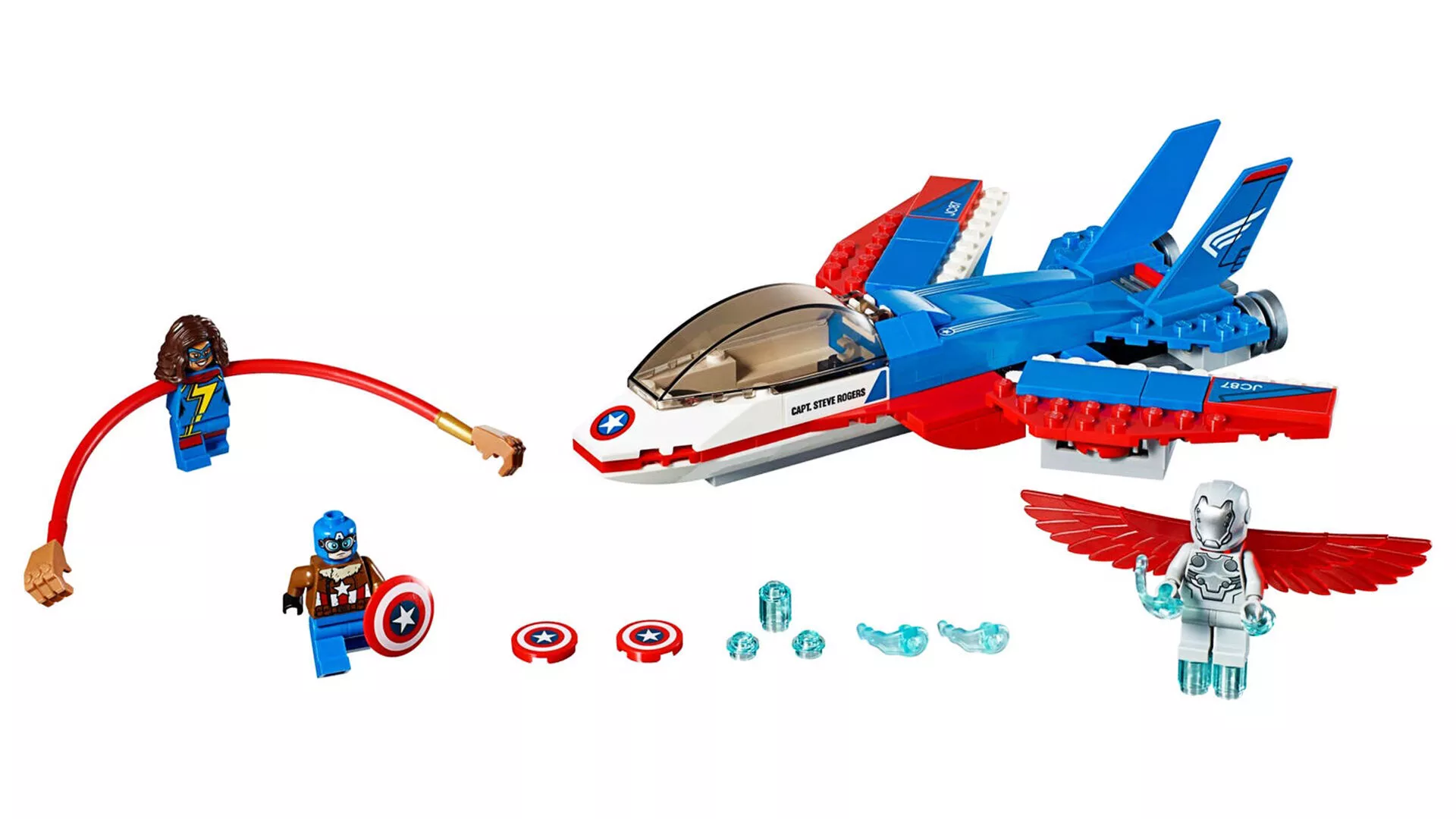 TwindBricks3D - 76076 Captain America Jet Pursuit 3D print model