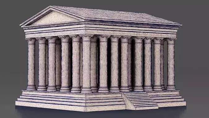 Ancient Greek building 05 3D print model 7