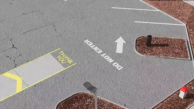 Land Plot for Fast Food Restaurant 3D model 6