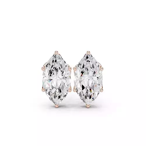 Marquise Diamond 6 and half ct Solitaire Studs Earrings 3dm stl 