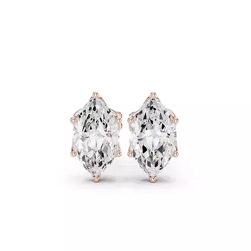 Marquise Diamond 5 and half ct Solitaire Studs Earrings 3dm stl 