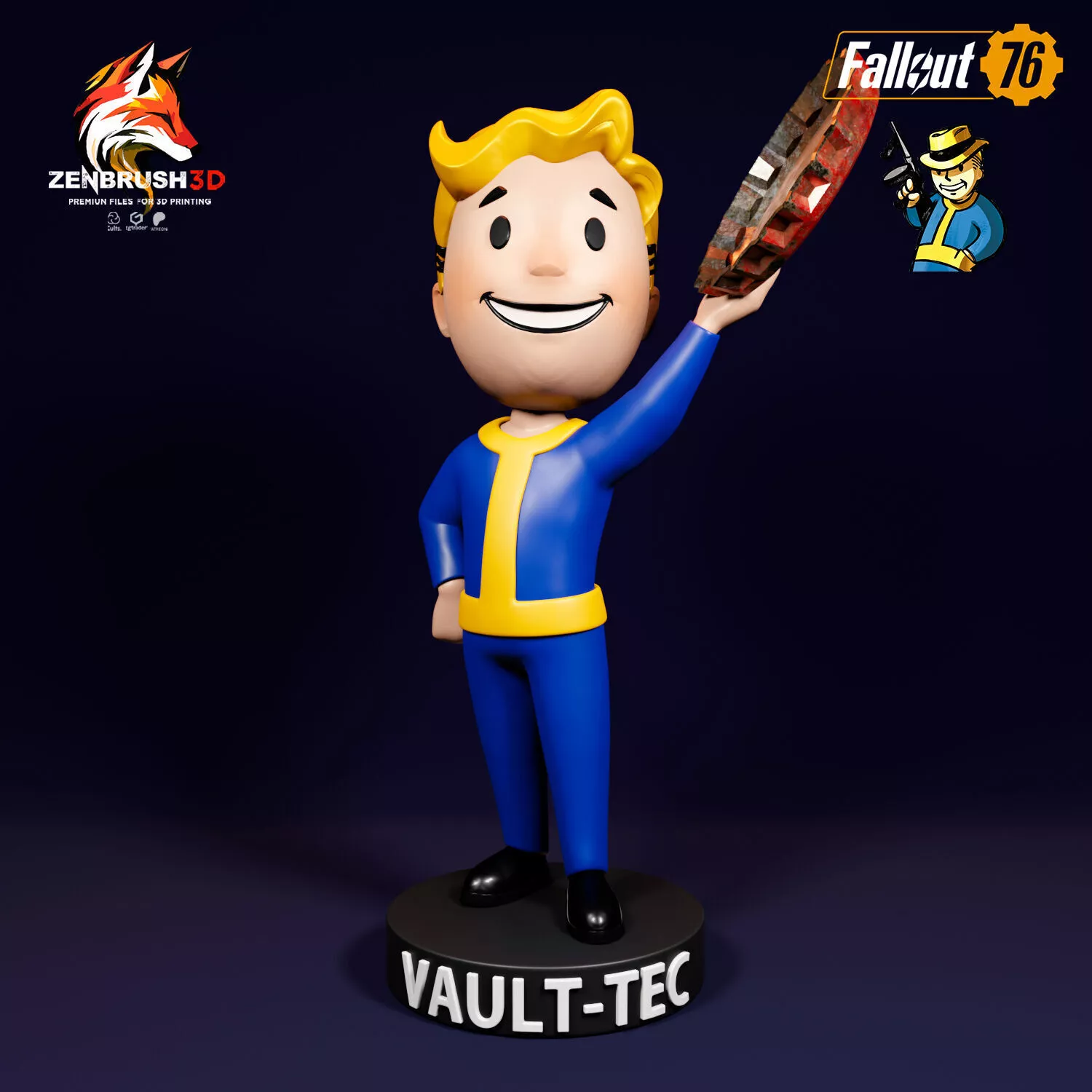 BOBBLEHEAD PACK 2 - FALLOUT 3D PRINTING - STL 3D print model