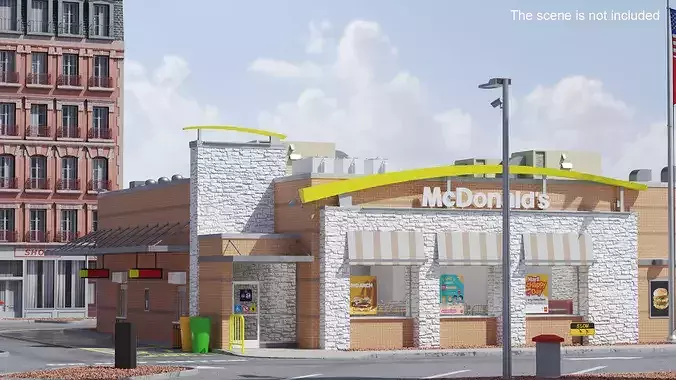 McDonalds Standalone Building 3D model 2