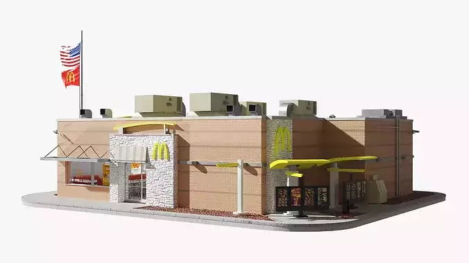 McDonalds Standalone Building 3D model