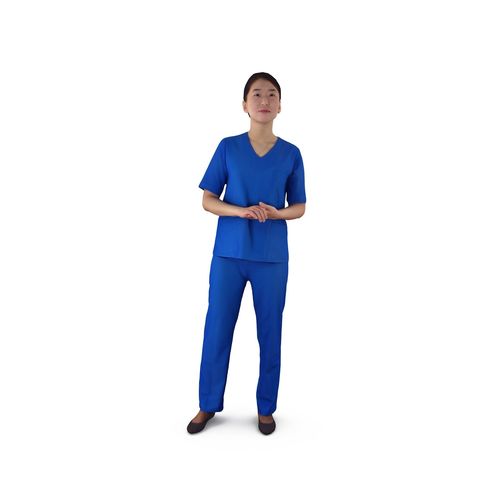 Nurse Listening Low-poly 3D model