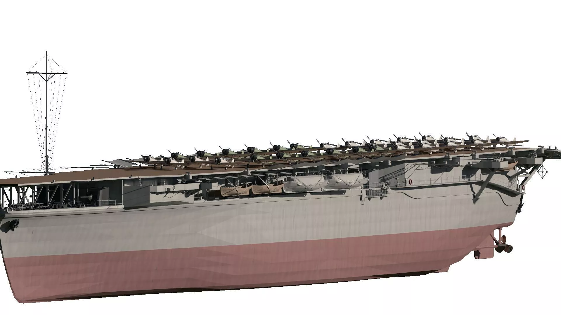 WW1 JAPANESE NAVY AIRCRAFT CARRIER 3D model