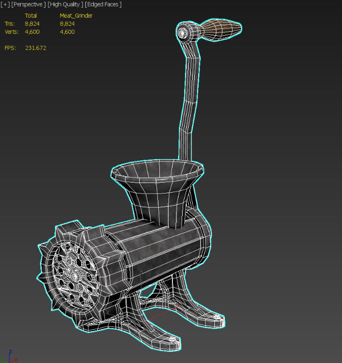 Meat Grinder Free low-poly 3D model_5