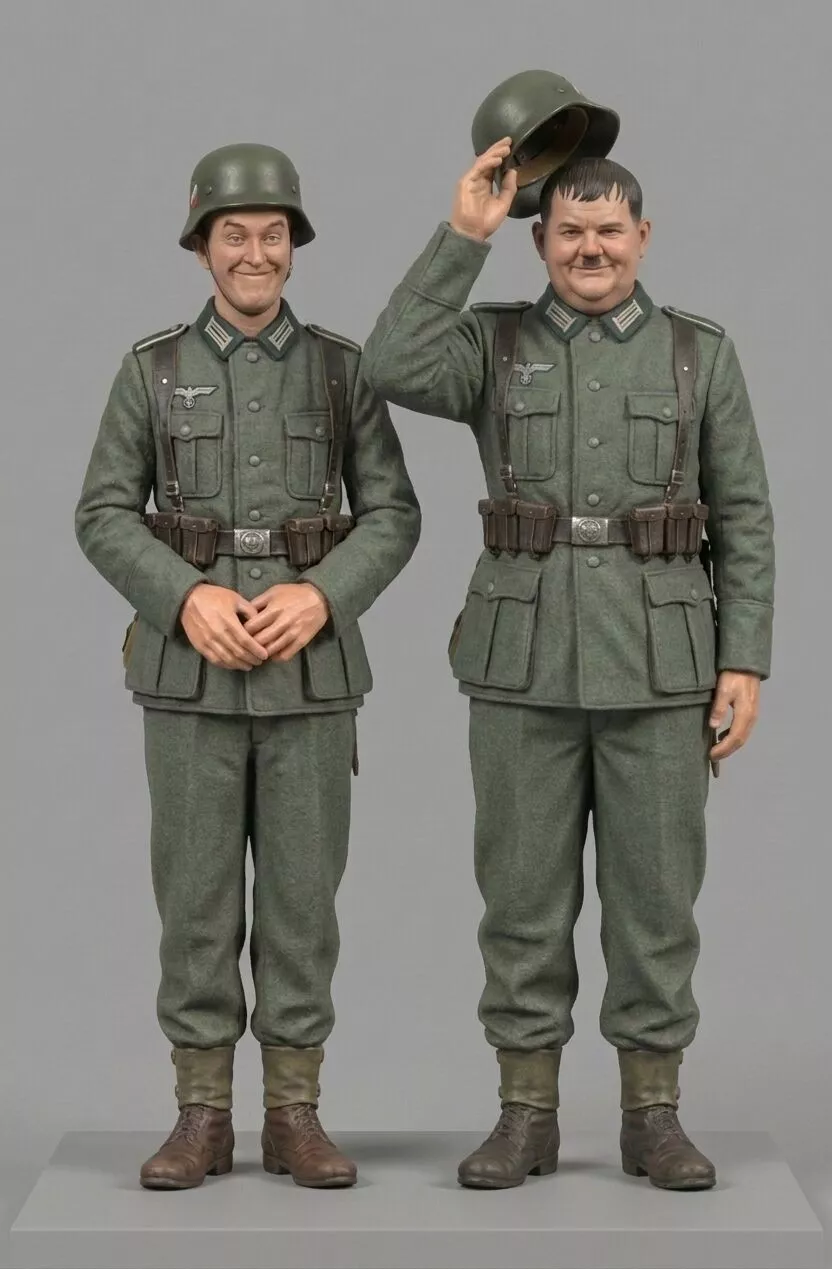 2 Laurel Hardy Stan Ollie 3D Printable STL Figures 3D print model