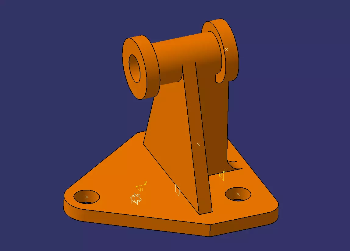 Industrial Flange Bracket - High-Strength Mechanical Part 3D model