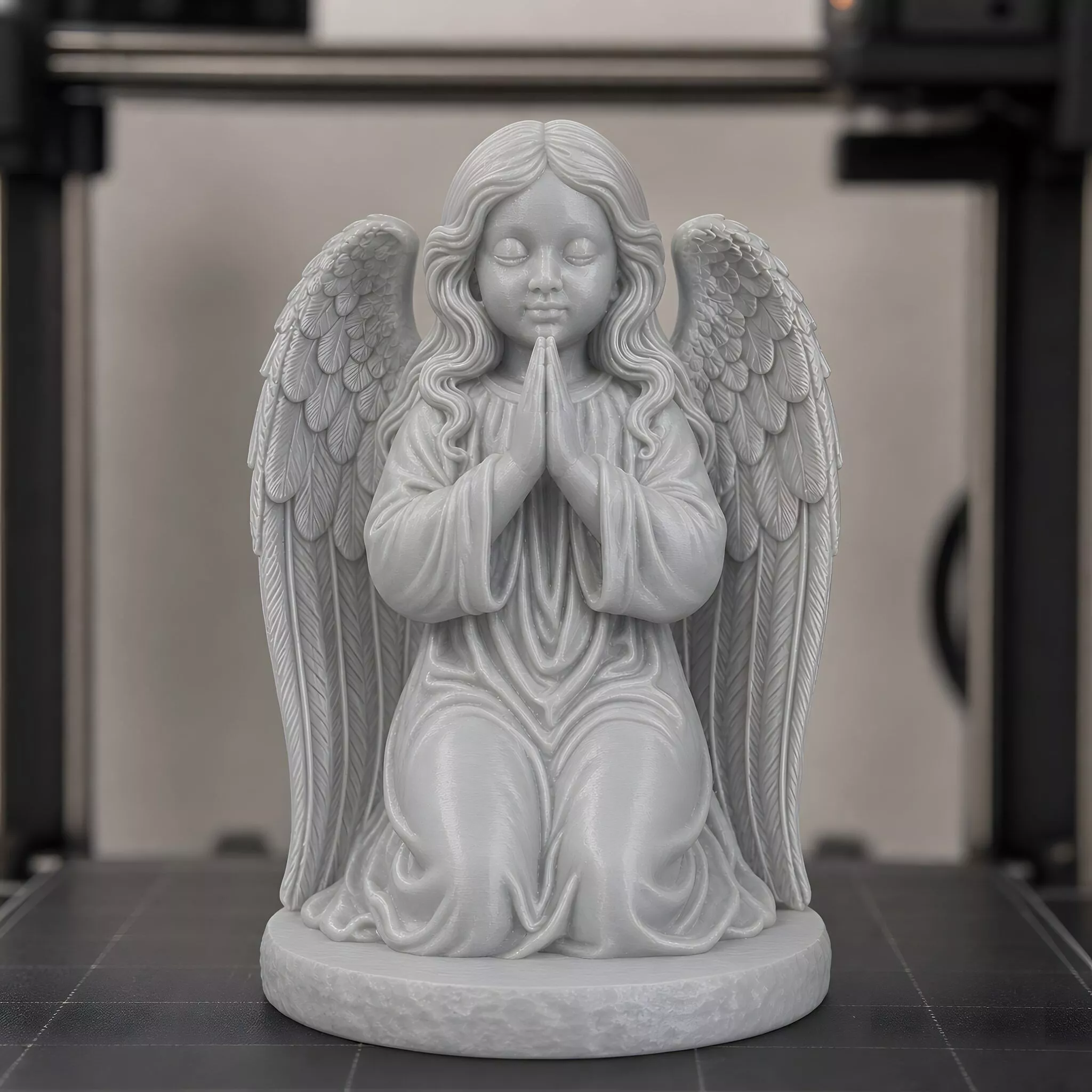Peaceful Angel Garden Statue 3D Print Model 3D print model