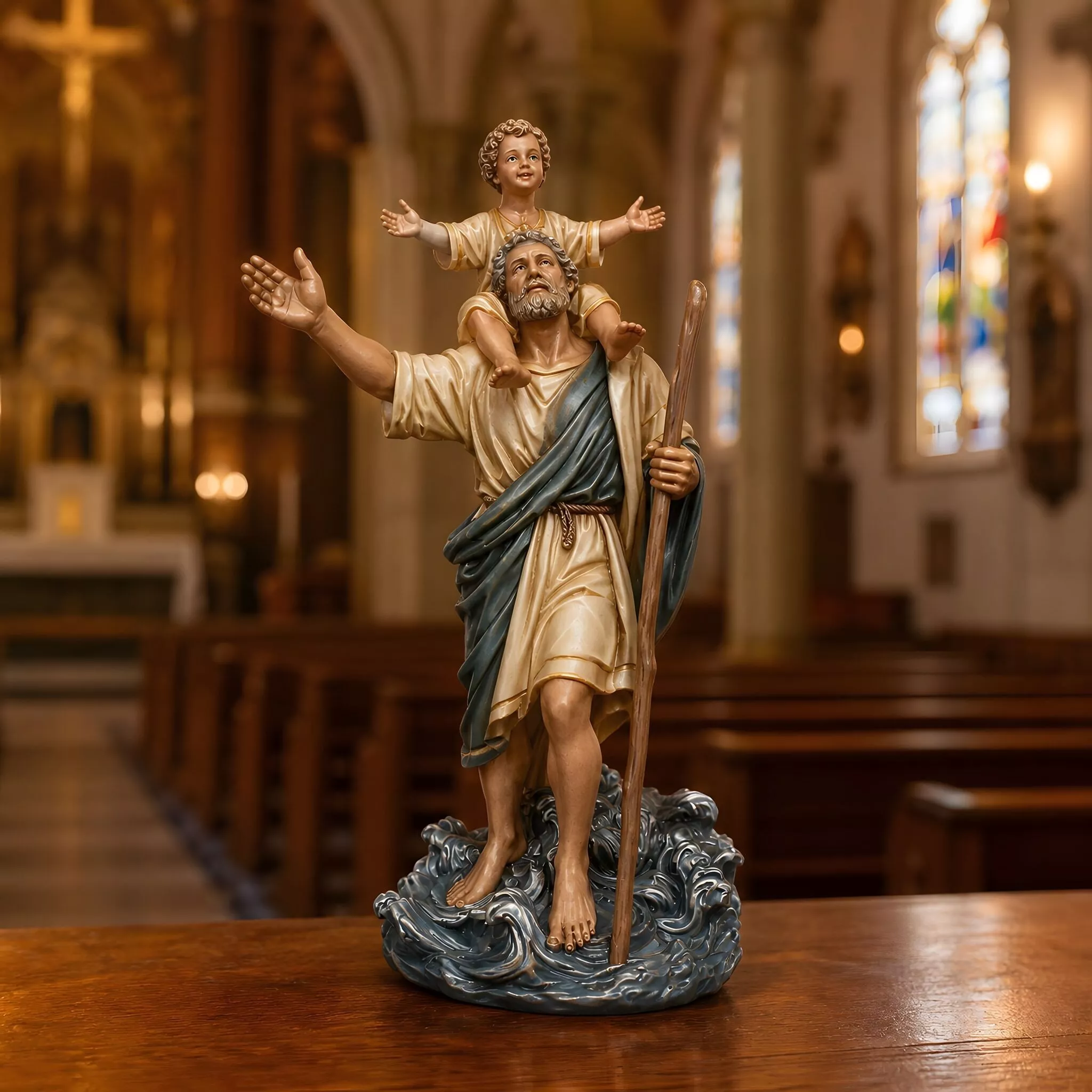 Saint Christopher Carrying Christ 3D Print Model 3D print model