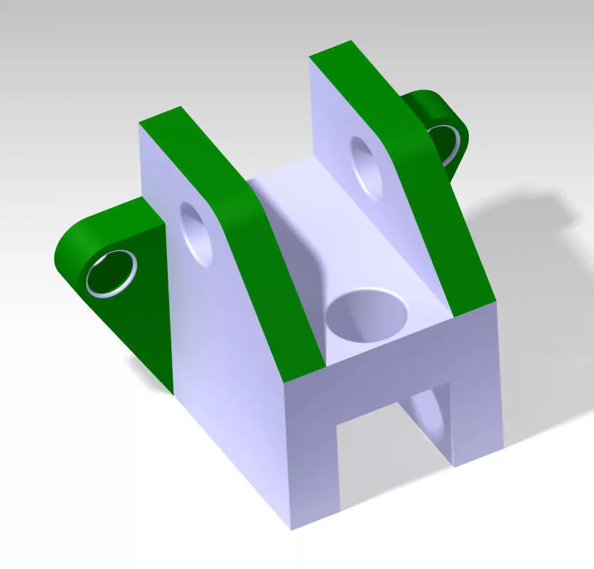 Advanced Bearing Support Block - High-Precision Design 3D model