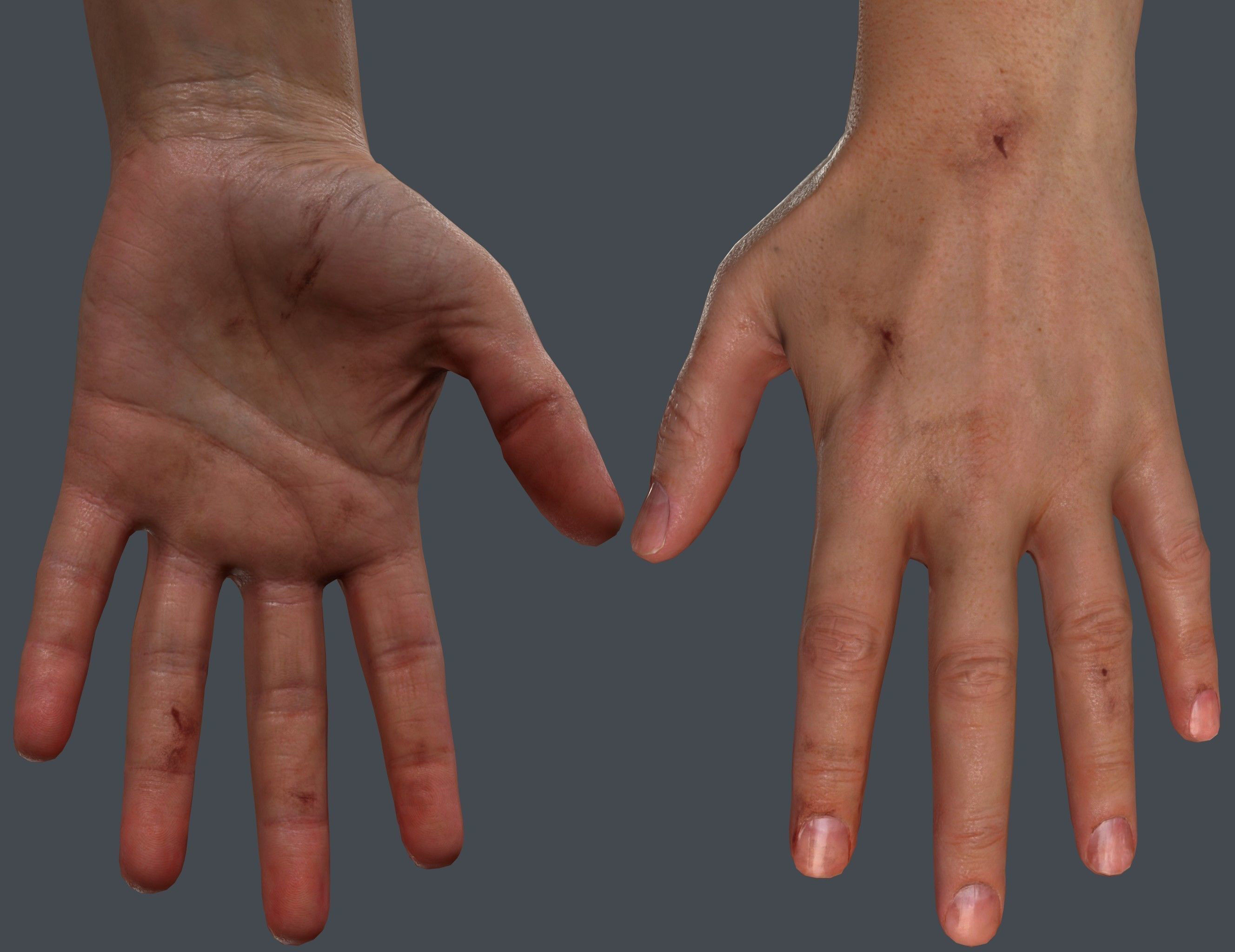 FPS Arm  - Male Low-poly 3D model_10