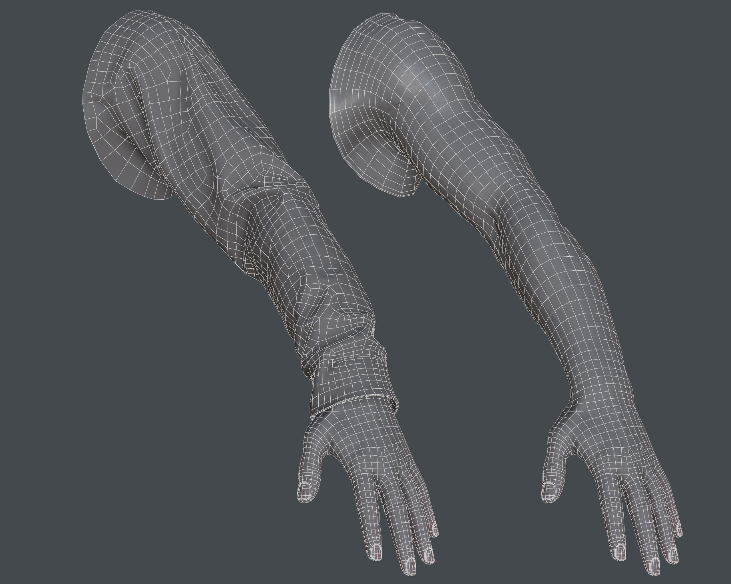 FPS Arm  - Male Low-poly 3D model_11