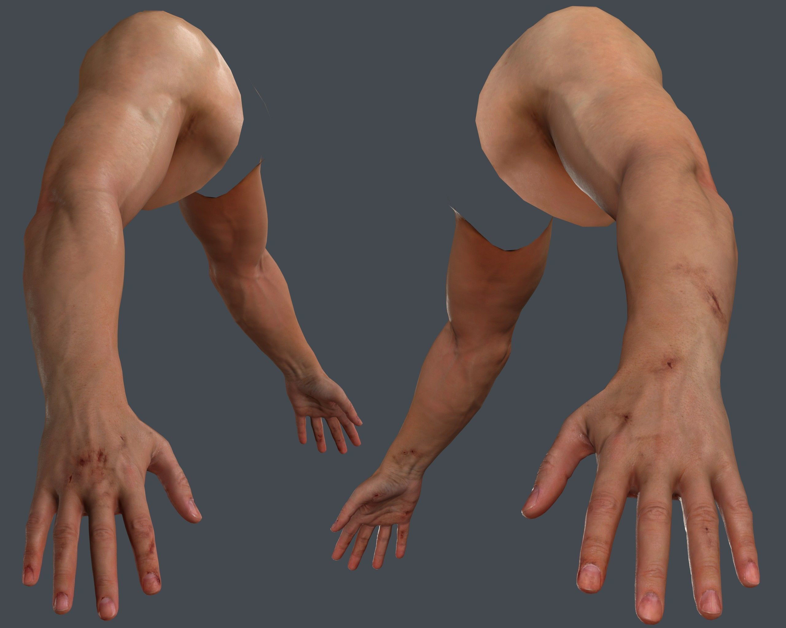 FPS Arm  - Male Low-poly 3D model_5