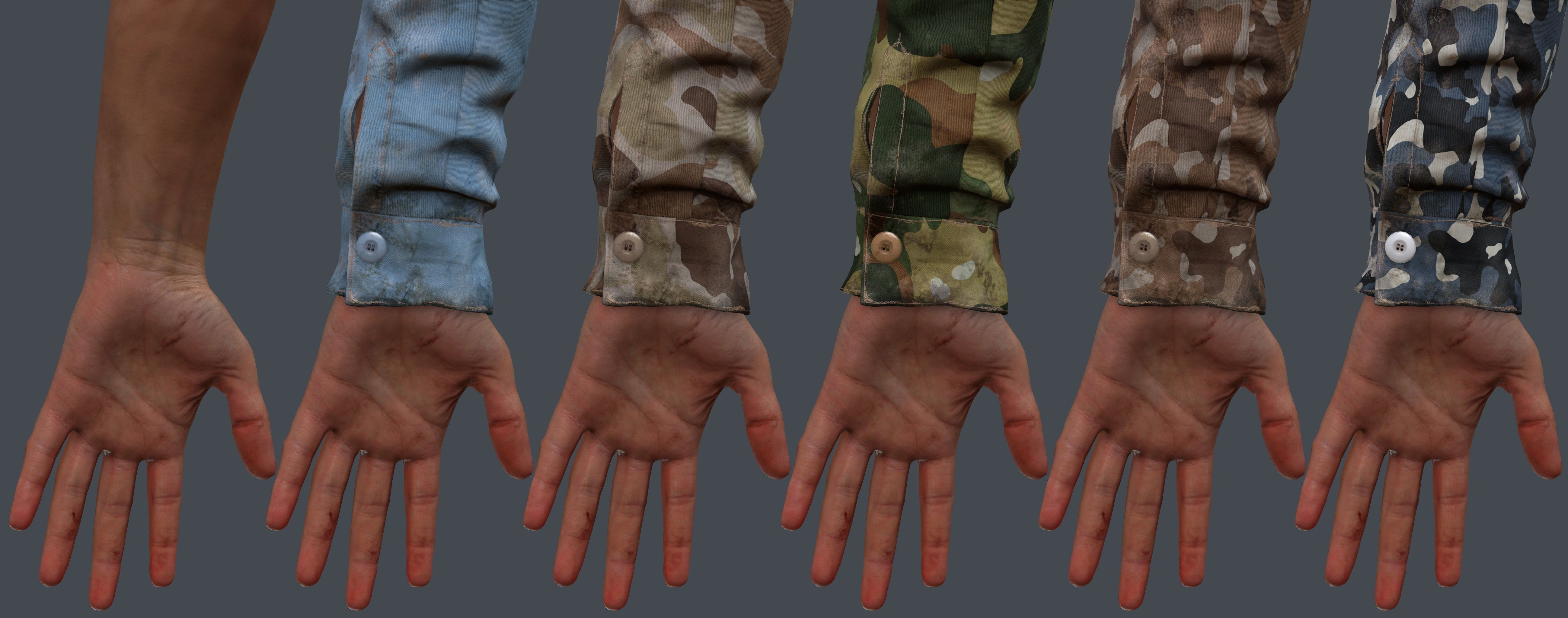 FPS Arm  - Male Low-poly 3D model_2
