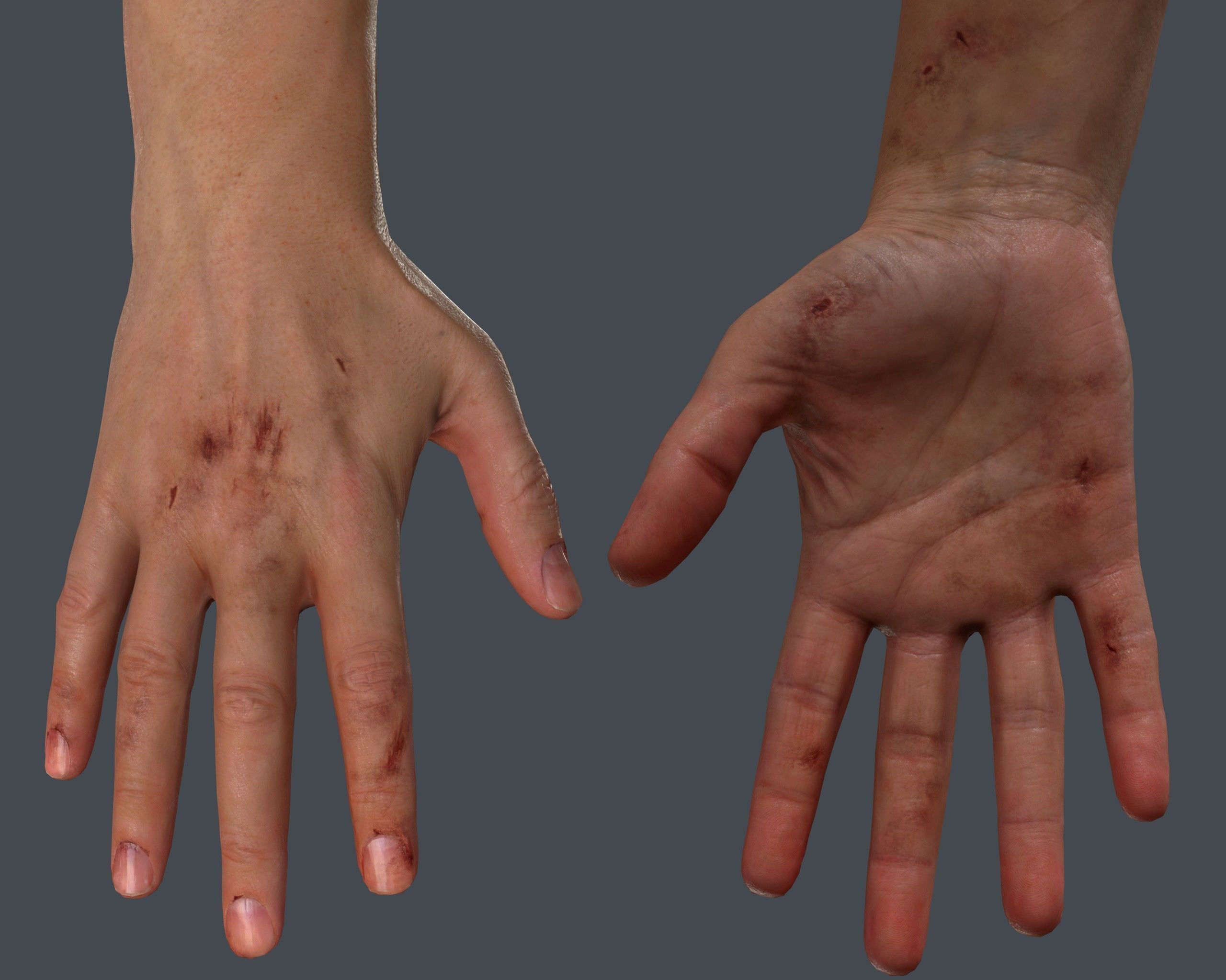 FPS Arm  - Male Low-poly 3D model_9