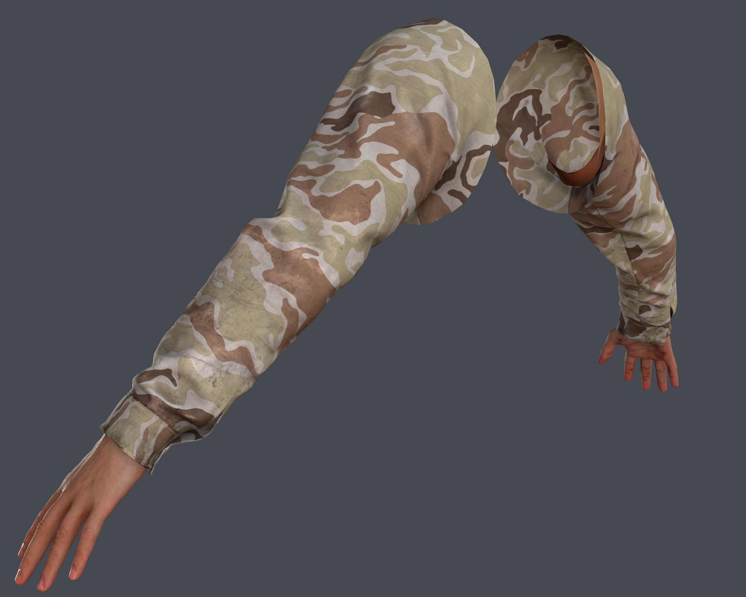 FPS Arm  - Male Low-poly 3D model_4